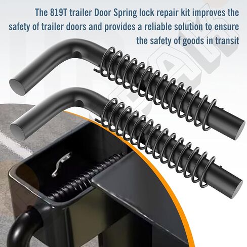 طقم إصلاح مزلاج زنبركي لبوابة المقطورة مكون من 4 قطع 819T للمقطورات المحمولة، يناسب طراز 5XI0LGW2K، 4X8NG، 5XI0LGW2K، 6X8GW13، 7X16HDLAND (قطر الدبوس 9/16 بوصة) in Kuwait