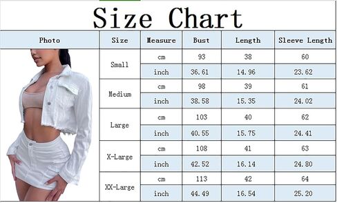 Women's Button Down Jacket Long Sleeve Cropped Top Denim Jeans Coat in Saudi Arabia