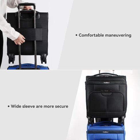 Underseat Carry on Luggage With Wheels Soft side Lightweight Business Travel Small Carry On Suitcases Bag with TSA lock for Airlines,Men and Women, Pilots and Crew,Jet Black in Saudi Arabia