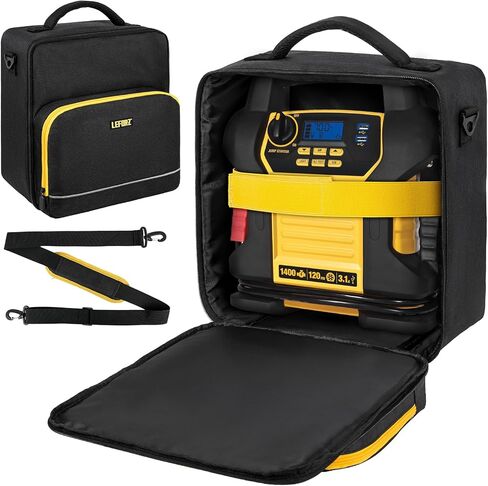 حقيبة تشغيل بطارية السيارة متوافقة مع ضاغط هواء محطة الطاقة الرقمية المحمولة DEWALT DXAEJ14، حقيبة حمل شاحن البطارية لعاكس الطاقة، سلك الشحن (حقيبة فقط) in Kuwait