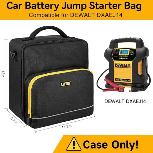 حقيبة تشغيل بطارية السيارة متوافقة مع ضاغط هواء محطة الطاقة الرقمية المحمولة DEWALT DXAEJ14، حقيبة حمل شاحن البطارية لعاكس الطاقة، سلك الشحن (حقيبة فقط) in Kuwait