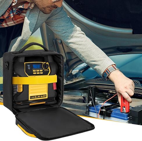 حقيبة تشغيل بطارية السيارة متوافقة مع ضاغط هواء محطة الطاقة الرقمية المحمولة DEWALT DXAEJ14، حقيبة حمل شاحن البطارية لعاكس الطاقة، سلك الشحن (حقيبة فقط) in Kuwait