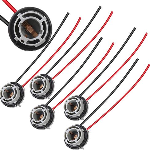 5 PCS 1156 LED Bulb Socket, BA15S P21W Wiring Harness Sockets Adapter for LED Bulbs Turn Signal Lights Backup Lights Time Running Lamps in Saudi Arabia