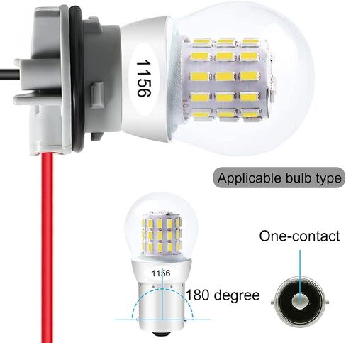 5 PCS 1156 LED Bulb Socket, BA15S P21W Wiring Harness Sockets Adapter for LED Bulbs Turn Signal Lights Backup Lights Time Running Lamps in Saudi Arabia