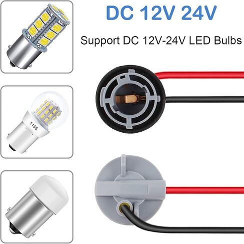 5 PCS 1156 LED Bulb Socket, BA15S P21W Wiring Harness Sockets Adapter for LED Bulbs Turn Signal Lights Backup Lights Time Running Lamps in Saudi Arabia