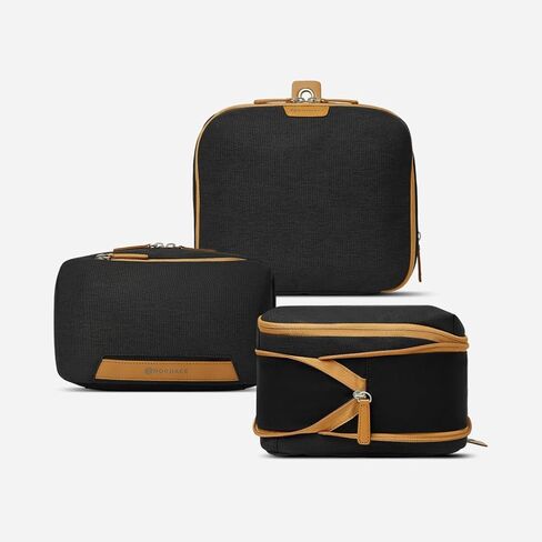 Nordace Travel Packing Organizers Set for Men and Women - 2x Packing Cubes & 1x Wash Pouch - Durable & Water Resistant (Beige-Brown) in Saudi Arabia