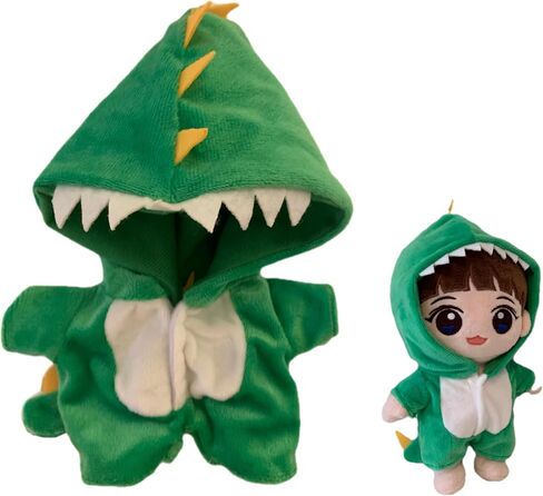 20cm Plush Doll Clothes. Black Hoodie & Blue Jeans, Two Pieces Set. Clothes Only. Plush Doll Is Not Included in Kuwait