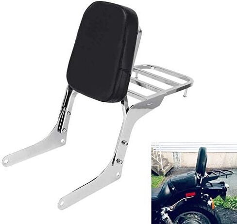 Motorcycle Rear Seat BackRest Sissy Bar Back Rest Compatible For Honda Rebel CA250 CMX250 CMX (Silver) in Saudi Arabia