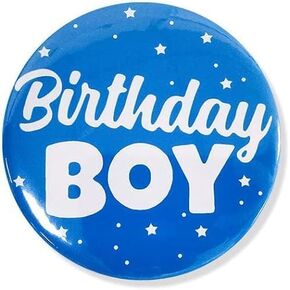 Birthday Pin Birthday Boy Pin Birthday Button Happy Birthday Badge Pins First Birthday Round Button Gift Birthday Party Pins for Adults Kids Men Birthday Badges Party Decorations Favors Supplies