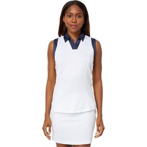 Callaway Sleeveless V-Placket Color-Block Polo