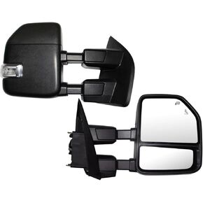 Towing Mirrors fit for Ford F250 F350 F450 F550 Super Duty Pickup Truck 2017 2018 2019 2020 With Power Heated Turn Signal Light Power Heated Chrome Cap