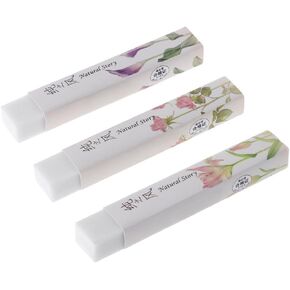 Random Color Long White Soft Eraser Very Practical and Popular Nice Design Standard Pencil Erasers Large White Erasers for School Office, Art Erasers for Drawing