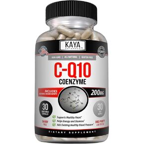 Kaya Naturals - CoQ10 Power Antioxidant Supplement - Aids in Heart Health and Immune Function - Restores Daily Cellular and Energy Production - 30 Veggie Capsules Co-Q10