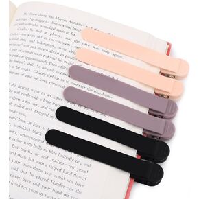 SMUK 3pcs Automatic Bookmark, Silicone Book Marks for Reading Women, Men, Kids, Book Lovers, Cute Unique Book Markers for Reading, Reading Accessories Gifts for Book Lovers