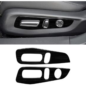 Compatible with Stainless Steel Black Brushed Steel Decorative Interior Seat Adjustment for Honda Accord 10th Gen 2018 2019 2020 2021 2022（Black 2PCS）
