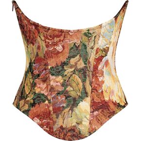 Scarlet Darkness Renaissance Corset for Women Vintage Floral Underbust Corset Bustier Top