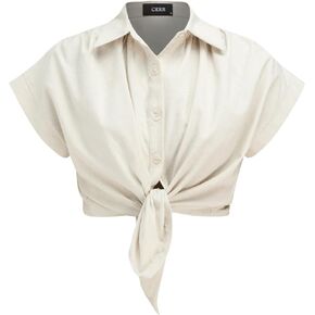 CIDER French Riviera Vacation Linen-blend Polo Short Sleeve Shirt