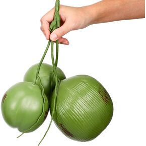 DECHOUS Artificial Coconuts for Decoration, Fake Coconut 1 Bunch Lifelike Tropical Fake Green Coconuts Artificial Fruit for Decoration Coconut Prop for Home Decor Display Photo Prop