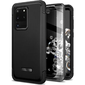 SURITCH for Samsung Galaxy S20 Case 6.2 Inch (NOT FIT Galaxy S20 FE/Plus/Ultra), (2 Front Frames) Full-Body Heavy Duty Rugged Shockproof Phone Cover with Built-in Screen Protector, Black