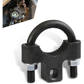 Pack-1 Car Inner Rocker Disassembly Tool, Steel Steering Lever Multifunctional Wrench, U-shaped Non-slip Gear Detachable Structure Installation Accessories, Universal for Cars (Black)