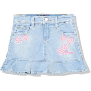 GUESS Girls' Stretch Denim Ruffle Skirt