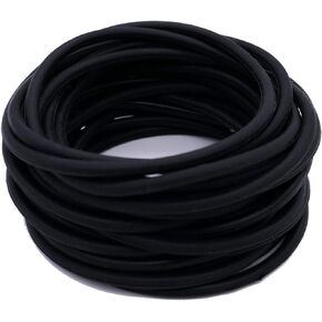 24 Piece Black Rubber Gummy Silicone Bracelets Jelly Soft Wristbands