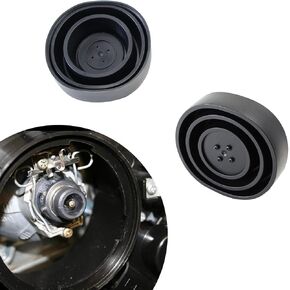 2 PCS Car Forward Light Dust Cover, 2.16-3.74" Silicone Waterproof Sealing Extension Cover, Car Bulb Housing Cap with Threaded Fastening, Universal for Car Accessories (Black)