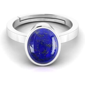 10.25 Ratti / 9.00 Carat Lapis Lazuli Ring Natural Lapiz Ring Original Lab Certified Blue Lapis Unheated Untreated Precious Stone Adjustable Ring for men and women's