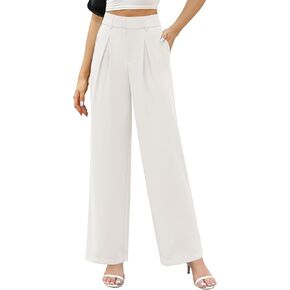 Sarin Mathews Wide Leg Dress Pants Women High Waisted Business Casual Work Pants Long Palazzo Trousers with Pockets