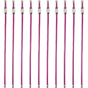 Millennial Essentials 20pack Colored Nylon Coated Stainless Steel Wire Keychains 2mm 6.3 Inches Aircraft Cable Key Ring Loops for Hanging Luggage Tags or ID Tags (Assorted 20 Pack)