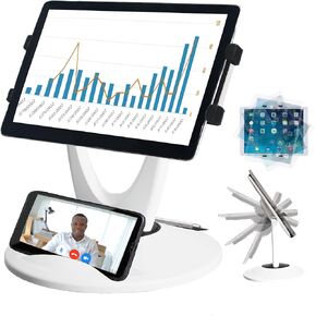 Large Tablet POS Stand, Rotating Commercial Tablet Stand, Swivel Base for Retail Kiosk Register Office Showcase Cashier and Business