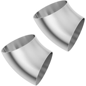 2 Pcs OD 1.5 Inch 45°Mandrel Bend Elbow, 304 Stainless Steel Exhaust Pipe Elbow, Thickness 1.5 mm Elbow Exhaust Tubing for Car Exhaust Modified Elbow Pipe, Stair Handrail, Pipe Turning