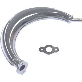 Sthus40mm Half Moon Silencer Muffler Exhaust Black For 49cc 60cc 66cc 80cc 2-Stroke Engine Motor Motorized Bicycle Bike