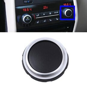 Air Conditioning Knob Cover AC Climate Control Knob Temperature Adjustment Knob Switch Replacement for BMW 5 Series F10, 5GT F07, 6 Series F06, 7 Series F01 F02 X5 F15 X6 F16 (Without"AUTO")