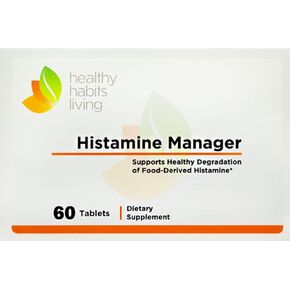 Histamine Manager – New and Improved Formula 20,000 HDU of Diamine Oxidase DAO per tablet – Digestive Enzyme to Help Block and Manage Food-Derived Histamine Intolerance – 60 Tablets (1 Box)