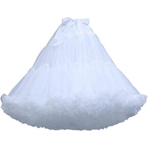 Women's Dual Purpose of Petticoat and Skirt above Knee Underskirt Puffy Party Cosplay Tutu Tulle Skirt