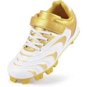 CAMVAVSR Unisex-Child Baseball Cleats Kids Softball Shoes for Boys Girls Rubber Molded Little Children Big Youth Sneakers Easy to Wear Sports Footwear