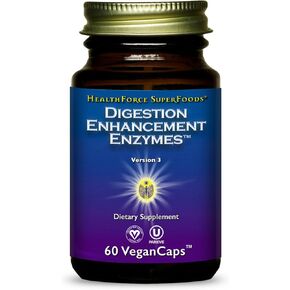 HEALTHFORCE SUPERFOODS Digestion Enhancement Enzymes - 60 Vegan Capsules
