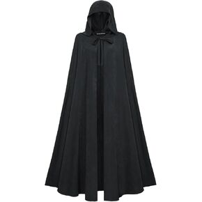 Scarlet Darkness Women Renaissance Hooded Cape Medieval Cloak Hobbit Halloween Costume