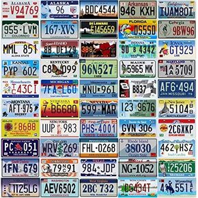 - 50 US States License Plates Set - Replica of Real USA Metal USA car Plates