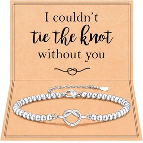 Forever Love Knot Infinity Friendship Bracelets for Women, Bridesmaid Wedding Birthday Christmas Valentines Day Gifts for Friends