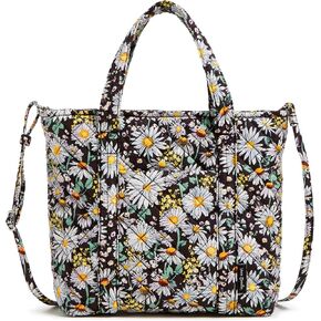 Vera Bradley Cotton Mini Vera Tote Bag, Daisies White