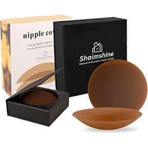 Self-Adhesive Silicone Nipple Covers | Invisible Pasties | No Show Sticky Boobs | Waterproof & Reusable | 1 Pair, 8 cm