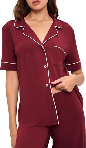 Eberjey Women's Gisele Short Sleeve Pant Pj Set in Saudi Arabia