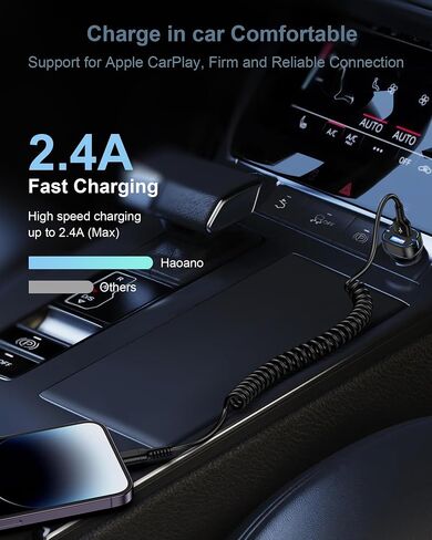 iPhone Aux Cord for Car, Lightning to 3.5mm Aux Cord 2 in 1 Audio and Charging Cable for Car Home Stereo Speaker Headphone Car Charger Compatible with iPhone 14 13 12 11 Pro Max XR XS 8 iPad iPod-4FT in Saudi Arabia