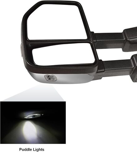 Towing Mirrors fit for Ford F250 F350 F450 F550 Super Duty Pickup Truck 2017 2018 2019 2020 With Power Heated Turn Signal Light Power Heated Chrome Cap in Saudi Arabia
