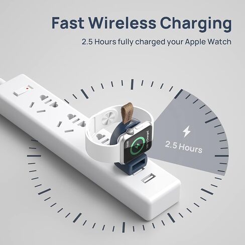 شاحن NEWDERY لساعة Apple Watch Travel iWatch USB للشحن السريع اللاسلكي in Kuwait