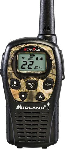 ميدلاند - LXT500VP3، أجهزة اتصال لاسلكية FRS ذات 22 قناة مع مسح للقنوات - أجهزة راديو ذات نطاق ممتد، تشغيل صامت، البطاريات متضمنة (حزمة زوجية) (أسود) in Kuwait