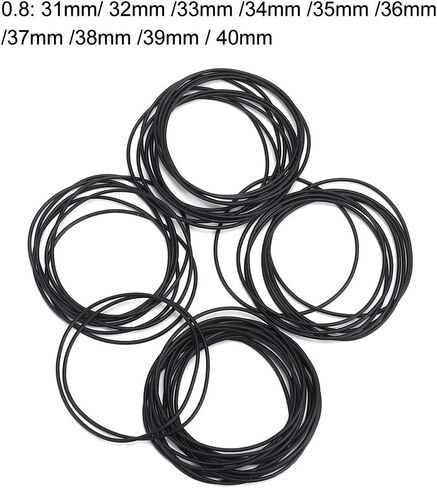 500PCS O Ring Rubber Seal Watch Back Cover Seal Gaskets Watch Repairing Replacement kit Tool Diverse Size Watch Rubber Sealing Rings (0.8 Pack of 500 Sticks), Genericv4mw50esdo-02 in Saudi Arabia