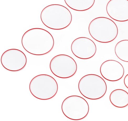 49pcs 0.9mm Height Watch Rubber Washer 16 to 40mm Diameter Red Waterproof Flexibility Watch Rubber Gasket in Saudi Arabia